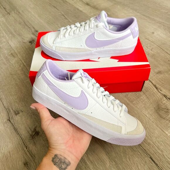 Nike Other - Nike Blazer Low 77 Sneaker - White/Lilac Purple - Size 5.5Y youth, 7 women’s